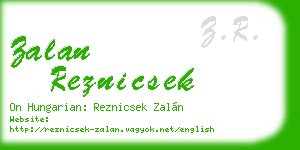 zalan reznicsek business card